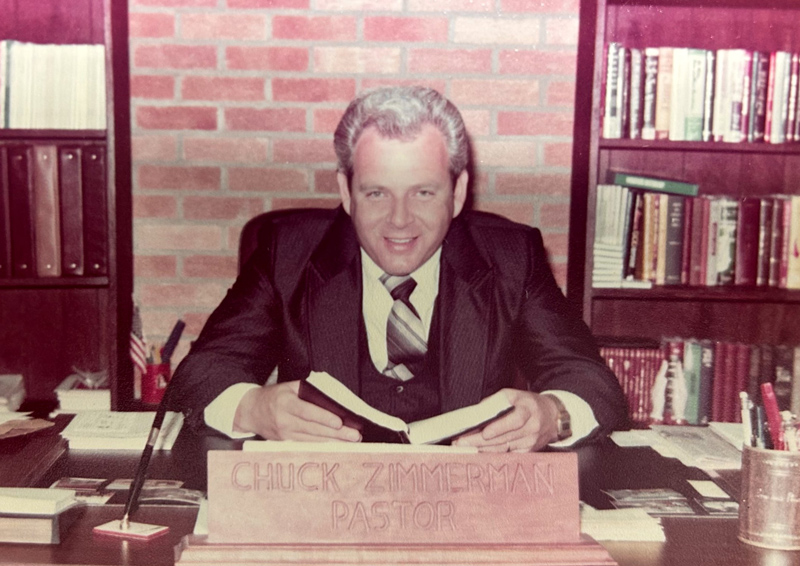 Pastor Chuck Zimmerman, founding pastor of Huber Heights Baptist Temple in Ohio, back in 1974